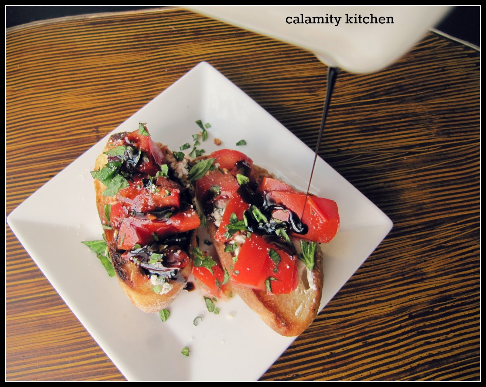 Calamity Kate's Kitchen Bruschetta with Herbed Goat Cheese and Sweet