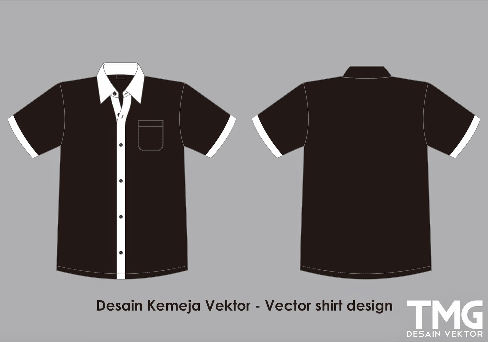 Collection of Design Baju Vektor | Desain Kemeja Vektor ...