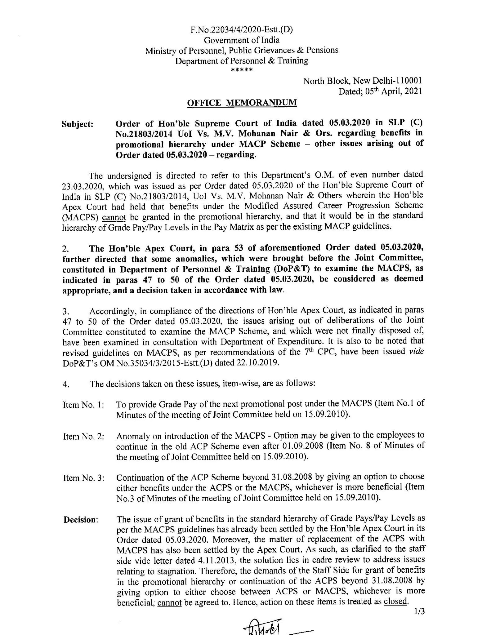 All India Postal Accounts Employees Association (Aipaea): April 2021