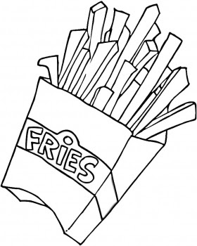 Line Drawing :: Clip Art :: Fries