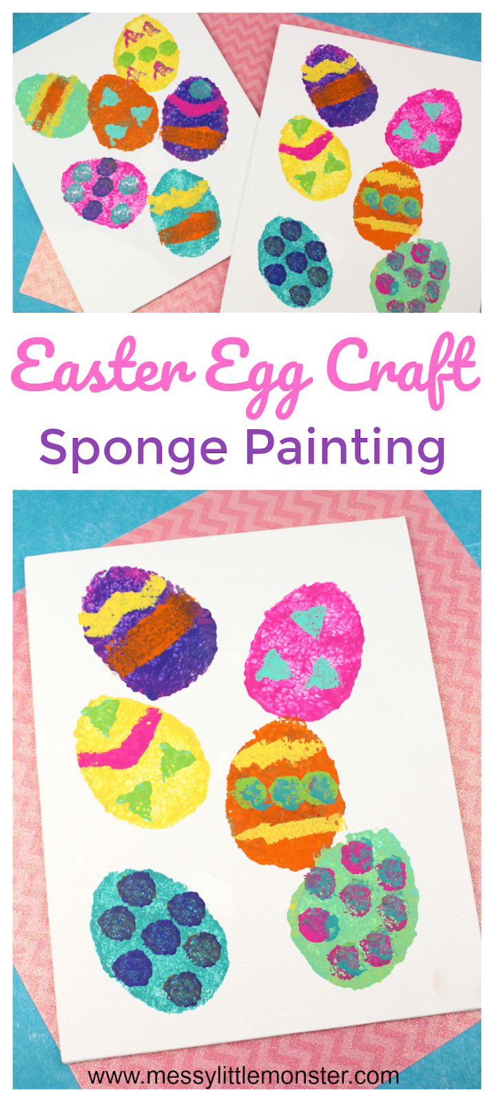 Easter Paint Sponges for Messy Play A Kids Painting Set of 5 Sponges for  Painting and Printing Sponge Paint Dabbers Stamp Set for Children 