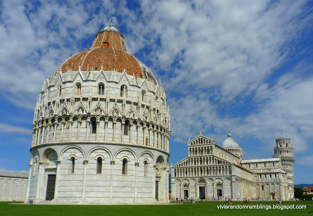 the baptistery, Camposanto, The Duomo and the Tower of Pisa