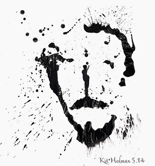 Daily Painters Abstract Gallery Abstract Ink Art Painting ,Black and