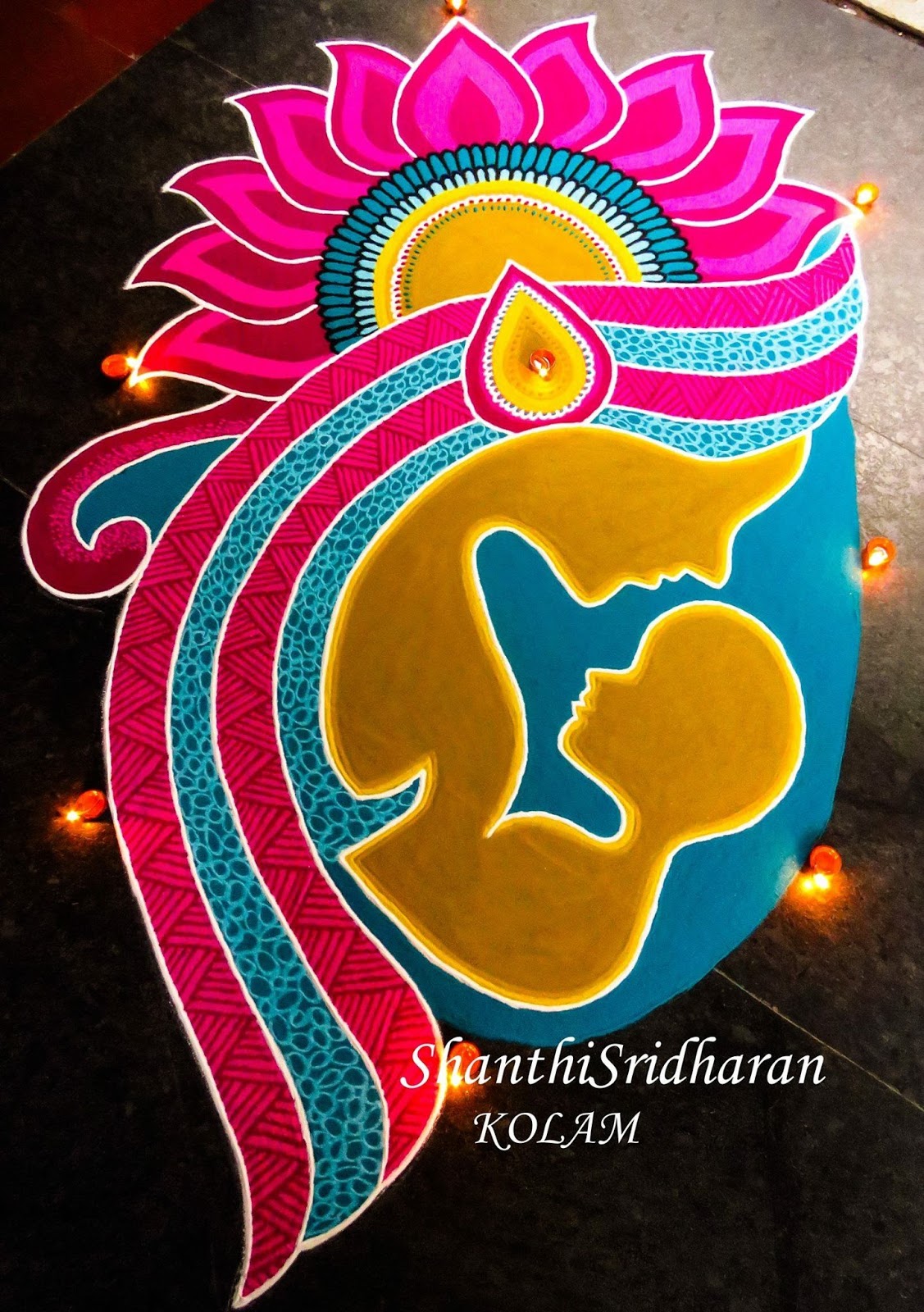 simple and easy rangoli designs with dots for home