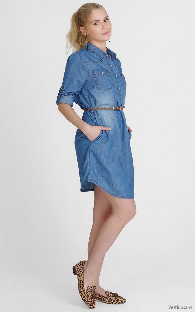 +30 [FOTOS] Vestidos de Mezclilla Con