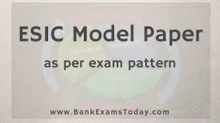 ESIC Clerk Model Paper