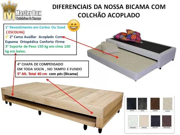 bicama box solteiro estrutura