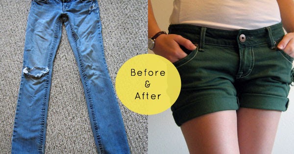 Chickaddie's Nest: Re-dyed jean shorts