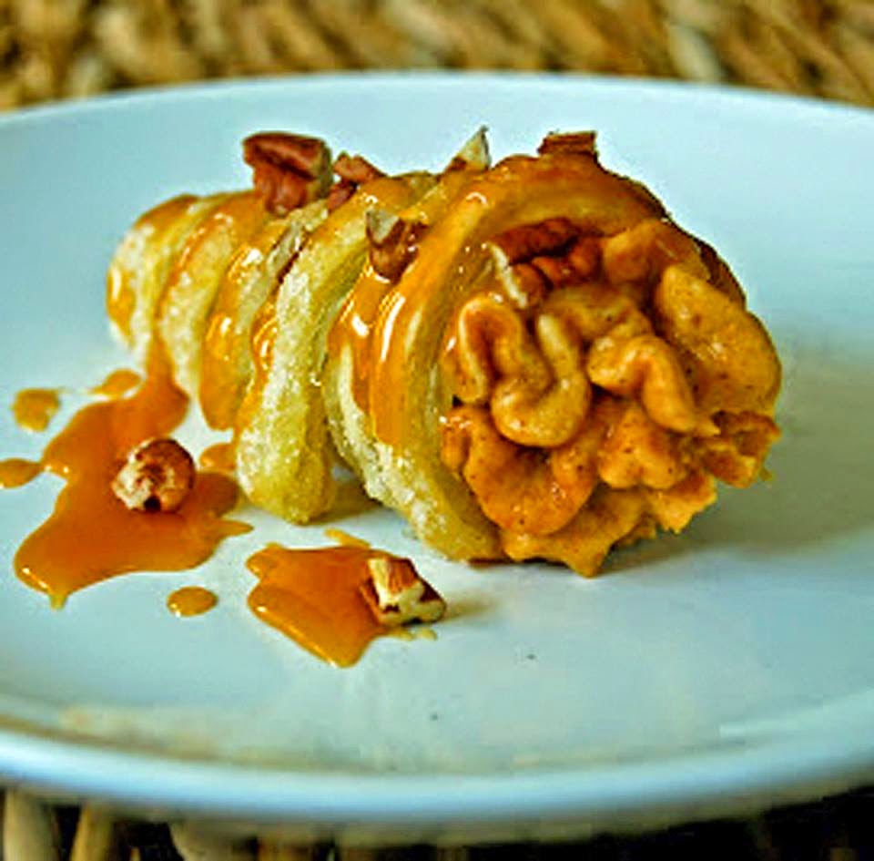 Praline-Pumpkin Mousse Cornucopias | by Life Tastes Good is easier to make than it looks!! #Pumpkin #Pastry