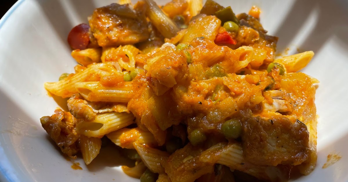 LEFFtovers Pork Chop Curry Penne