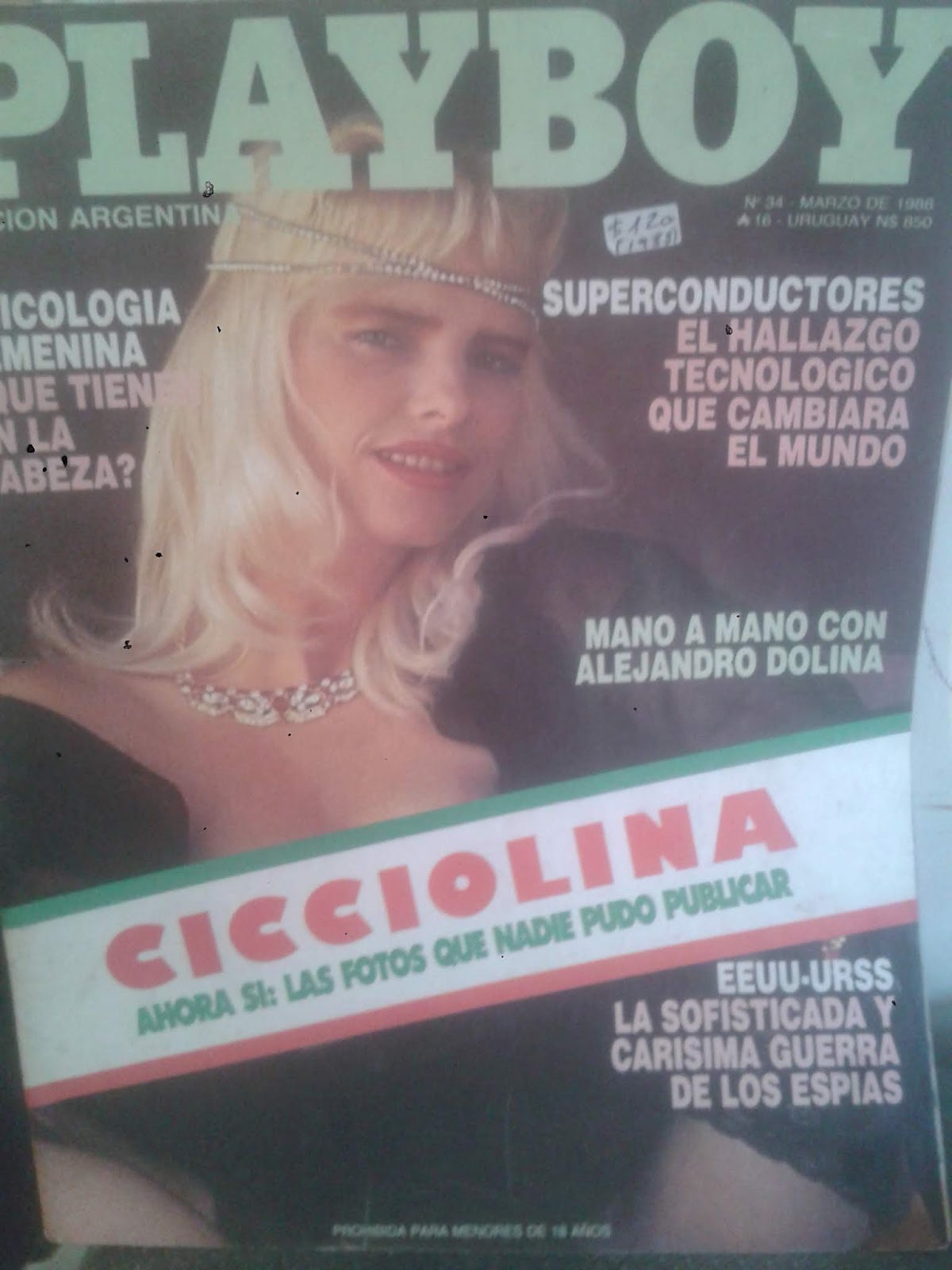 PORN STAR :LA CICCIOLINA EN REVISTA PLAYBOY 1988-DE COLECCION