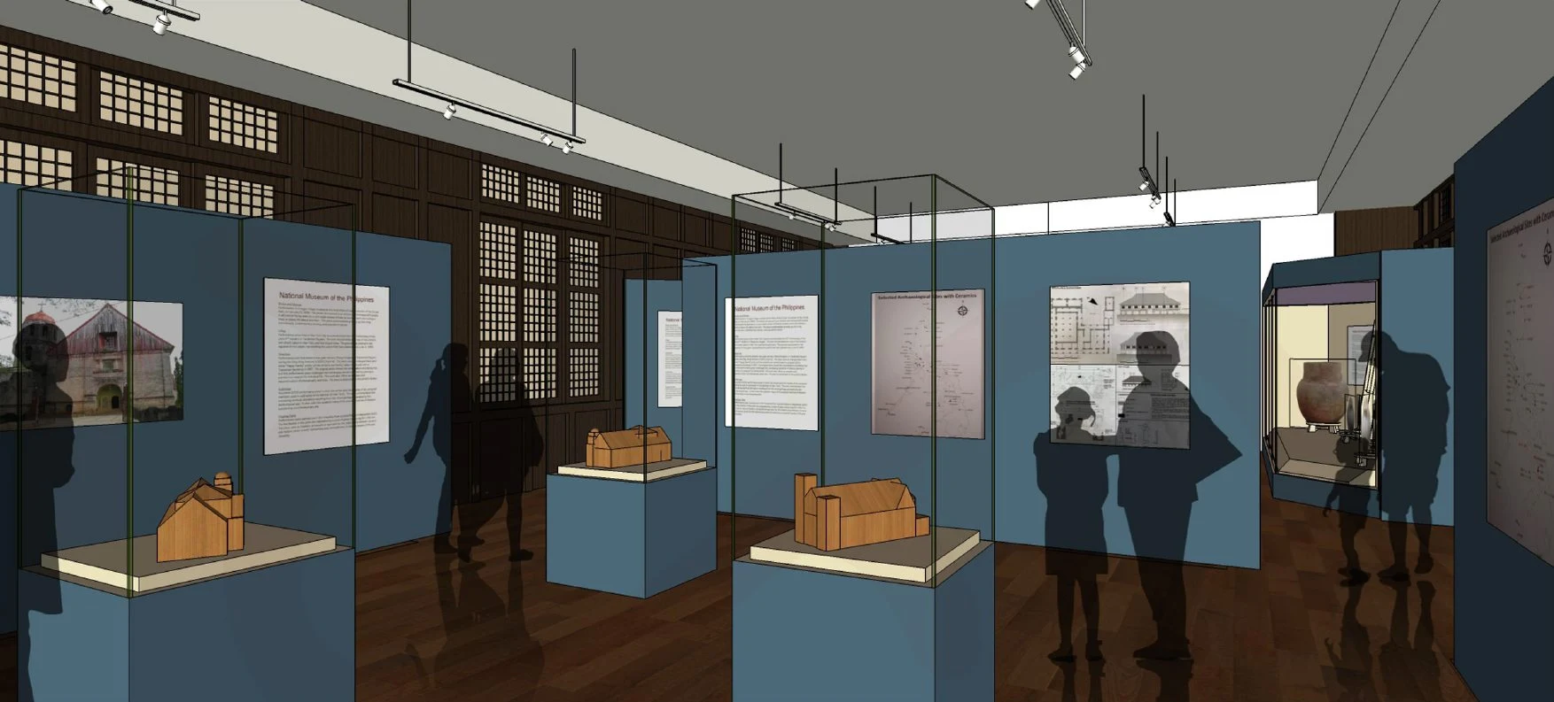 Preview rendering of future AABHD exhibitions to be housed within the Presidencia, one of the many galleries to be housed in the new regional branch of the National Museum | NMP EEMPSD 2020