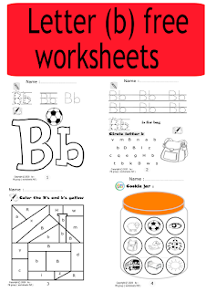Download (letter b free worksheet ) pdf file - free alphabet letters