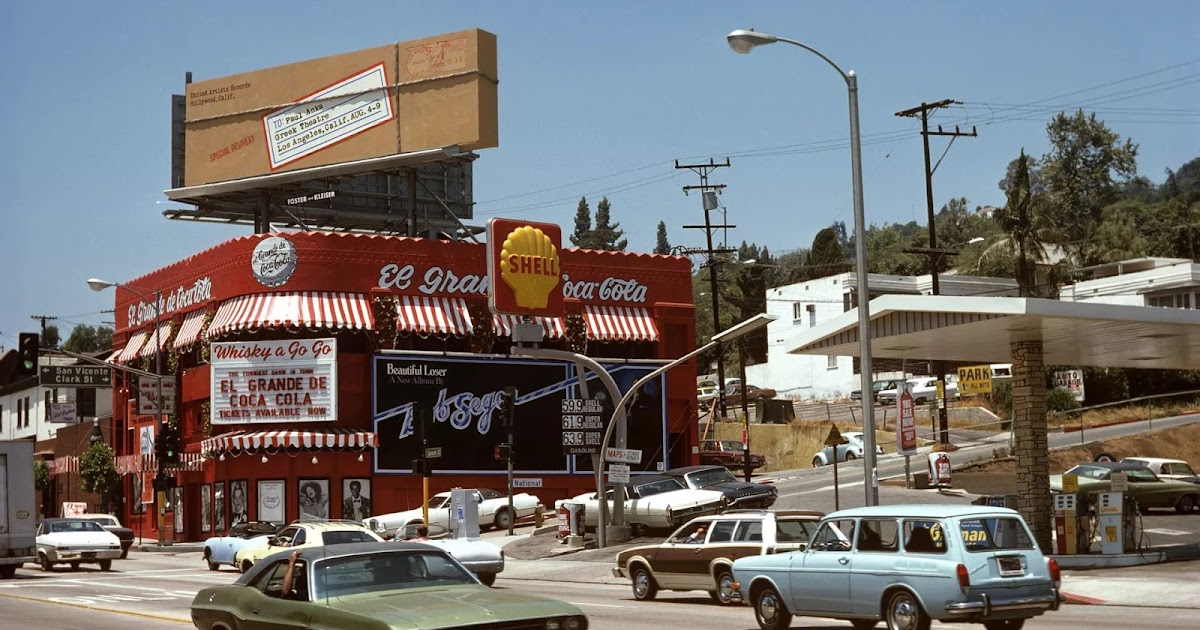 transpress nz cars on Sunset Strip, L.A., 1975