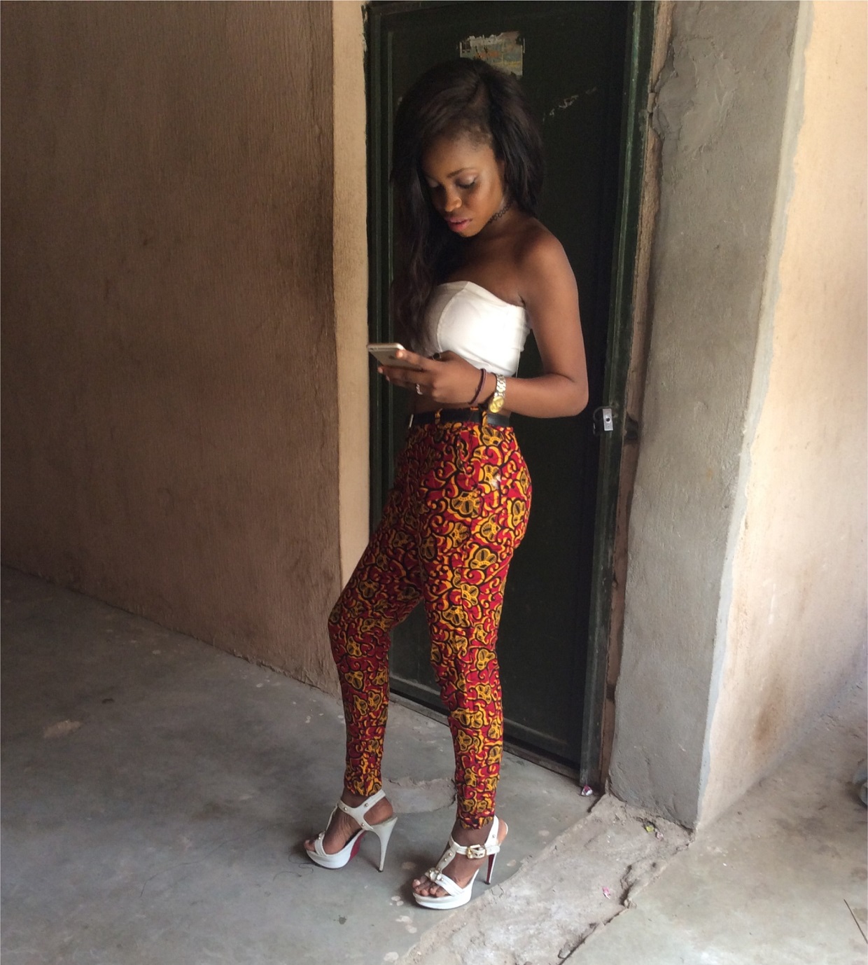 Colored printed Ankara Pants