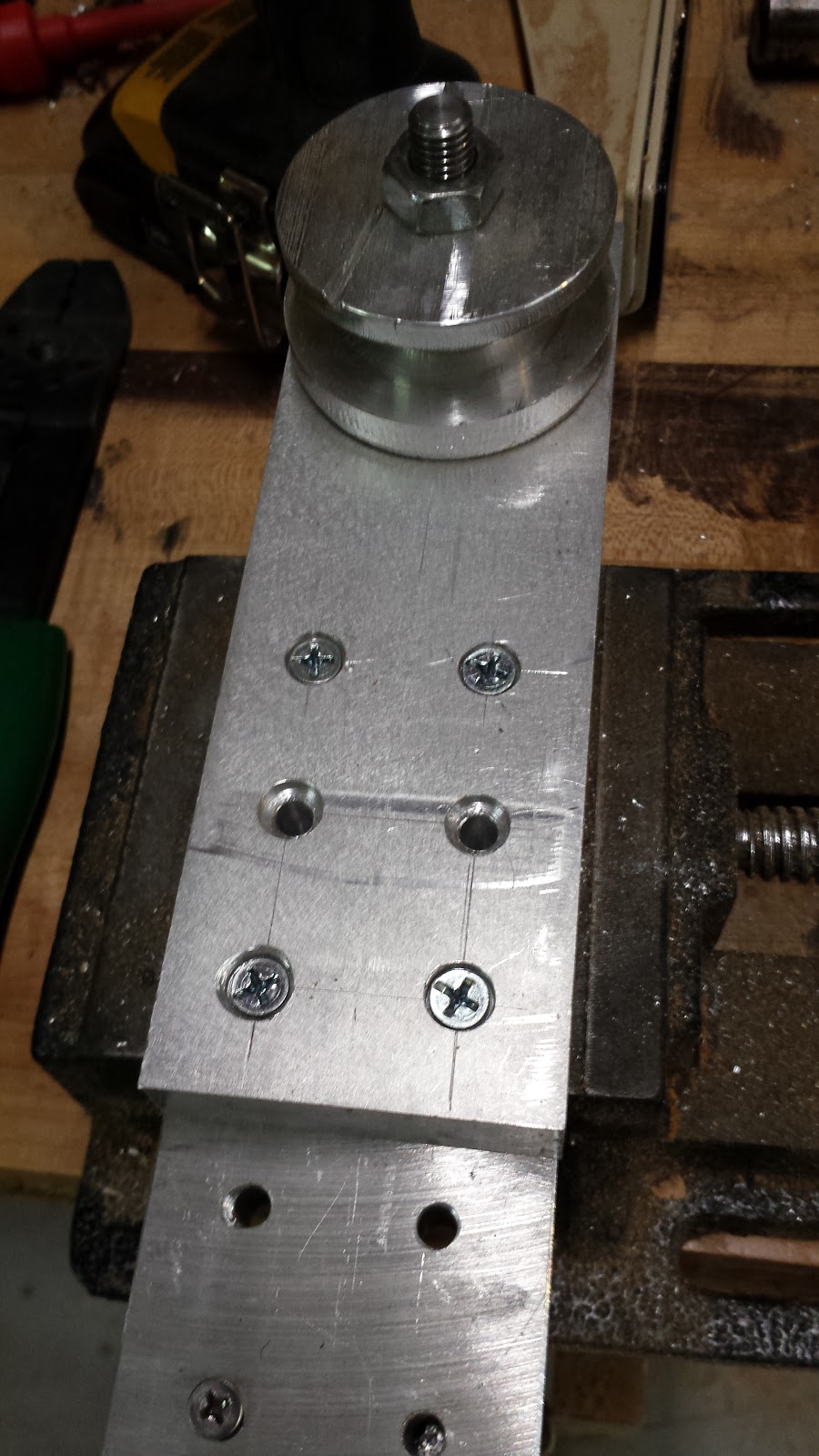 The making of a sphere jig for the wood lathe, on the fly.