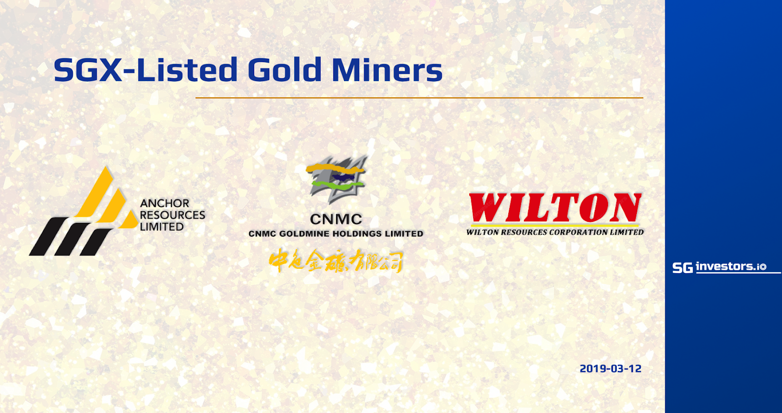 SGX Listed Gold Miners | SGinvestors.io