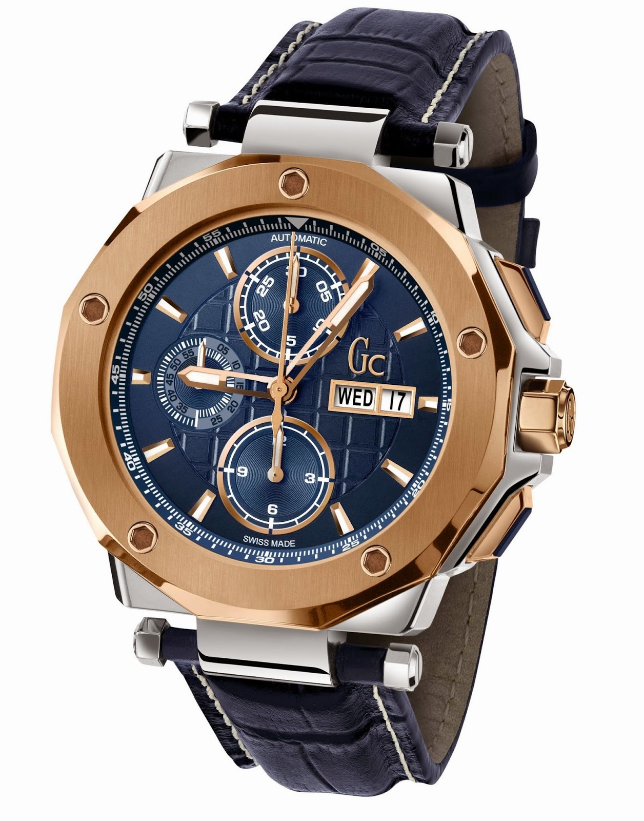Gc python leather strap chrono watch Clearance