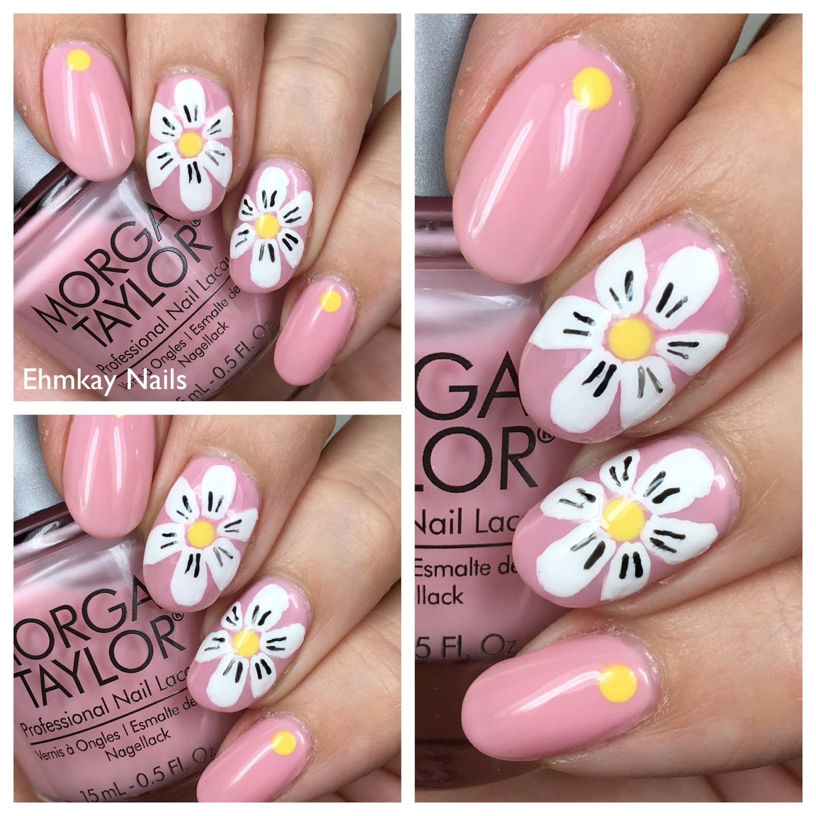 ehmkay nails Daisy Nail Art with Taylor