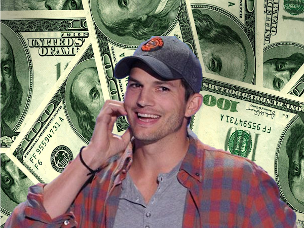 Ashton Kutcher posee una gran fortuna gracias a sus inversiones