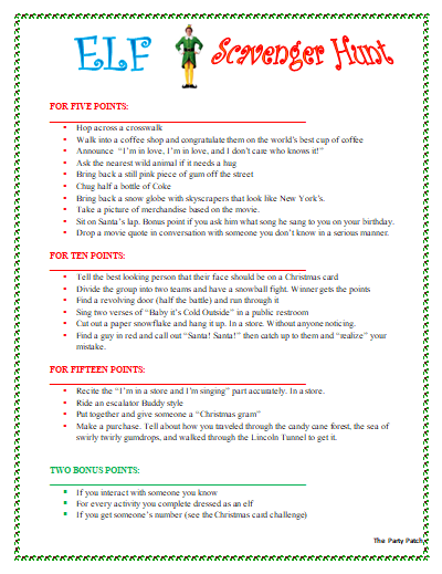 The Party Patch Print Shop: Free Parlor Games for Christmas