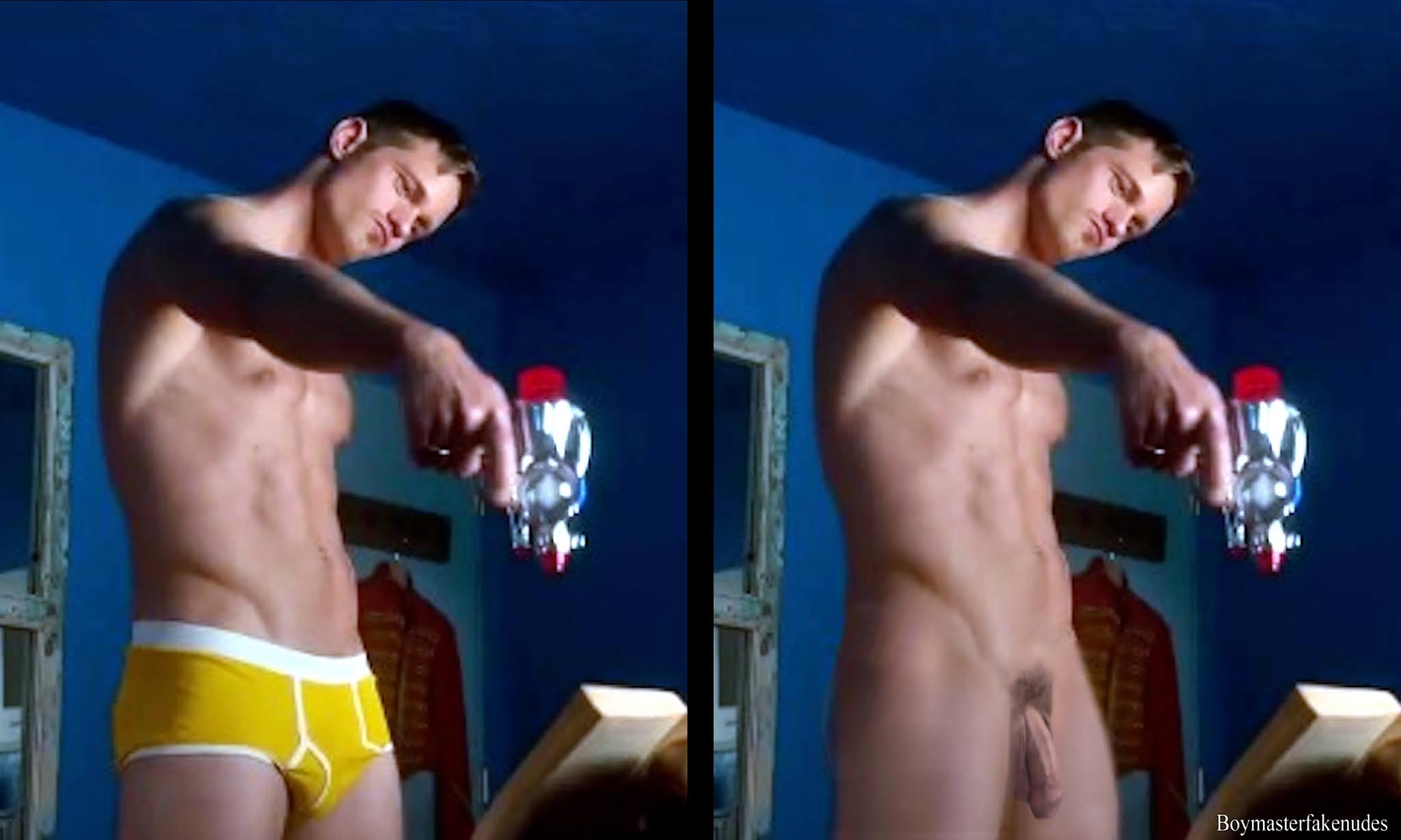 George MacKay , British actor shows his cock and ass 