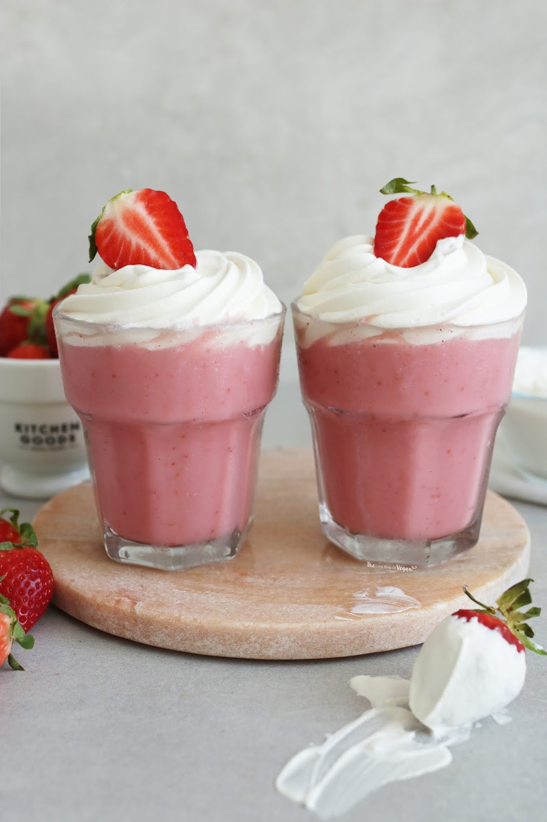 Strawberries and Cream Frappuccino recipe The Little Blog Of Vegan