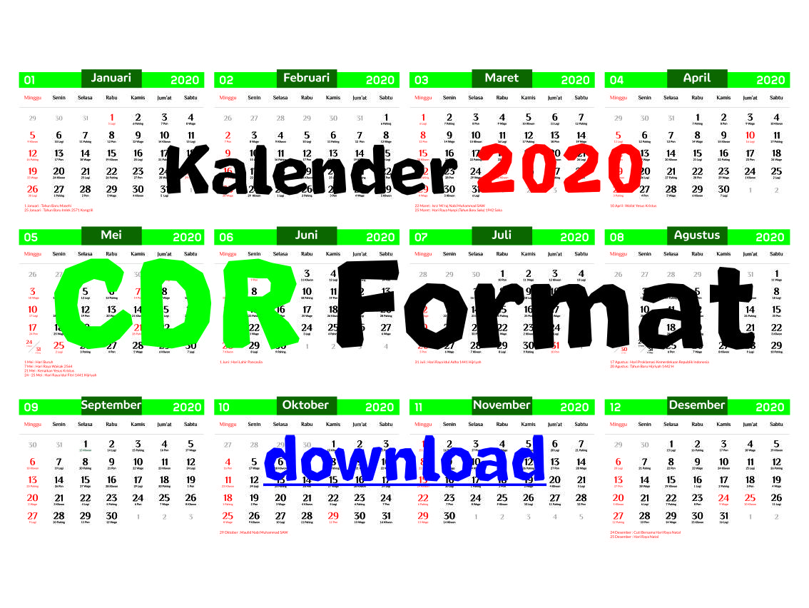 Template Kalender 2022 Vector Format Cdr Ai Eps Png Hd Gudril Logo