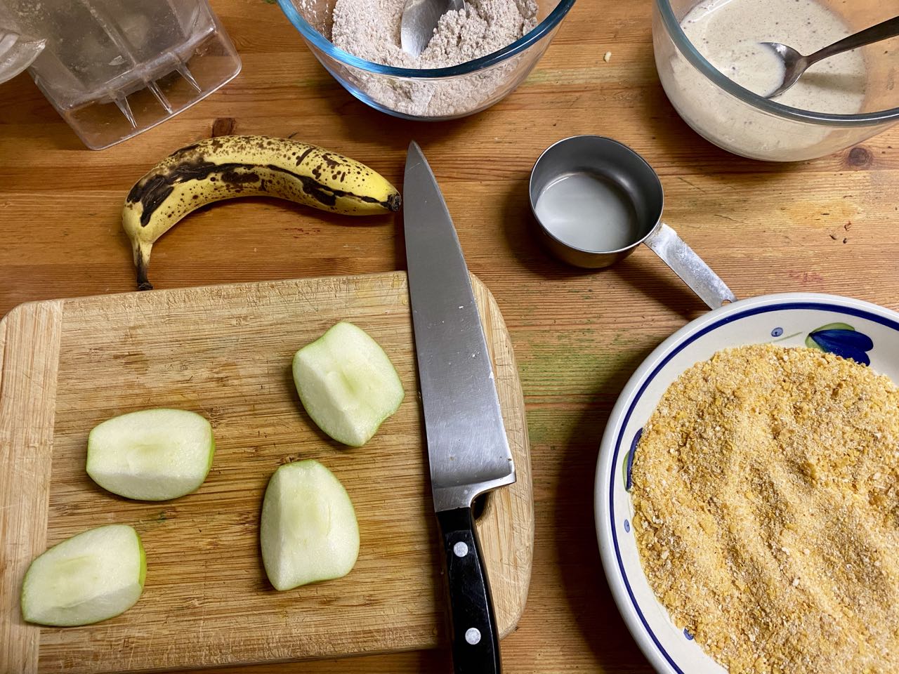Green Gourmet Giraffe Banana katsu curry wih tofu nuggets.