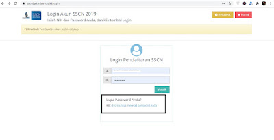 Cara Mengatasi Lupa Password Akun SSCN BKN CPNS 2019