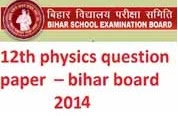 12th physics question paper 2014 – bihar board