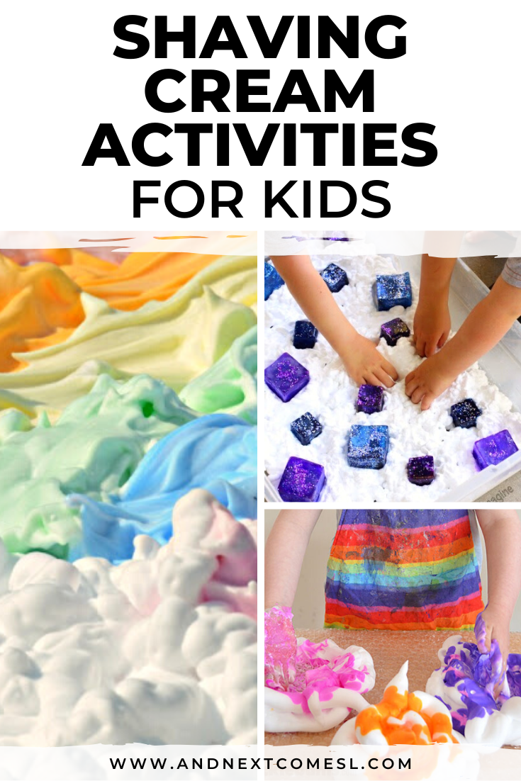 Shaving cream activities and sensory play ideas for toddlers and preschoolers