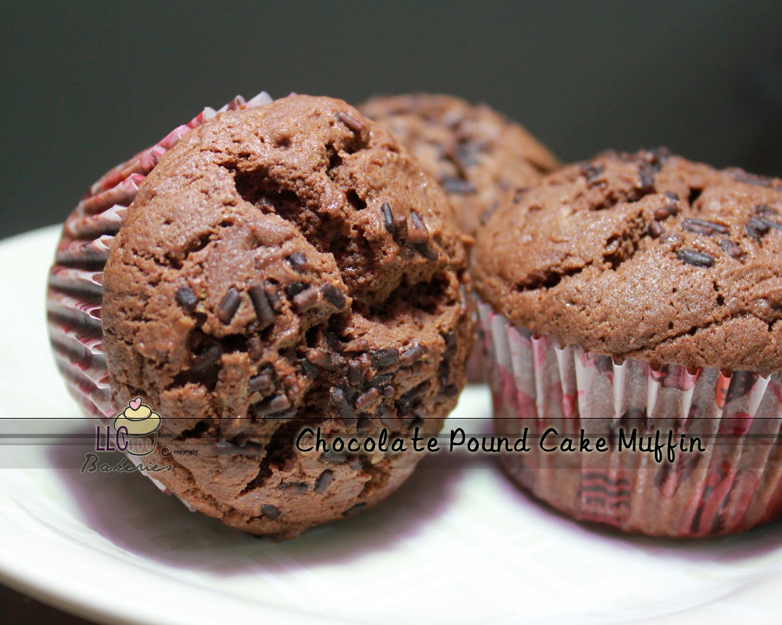 LLC Bakeries Chocolate Pound Cake Muffin