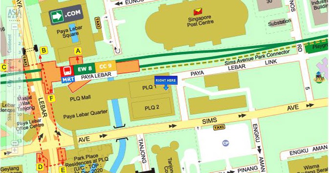 Paya Lebar Mrt Exit Map Musholla And Masjid Locations Around Singapore (Including Johor & Batam): Paya  Lebar Quarter Mall Musholla