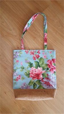 Cork and fabric roses tote bag |Keeping it Real