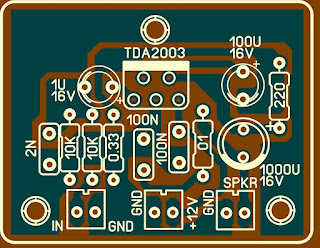 Membuat Power Mini TDA 2003 PCB