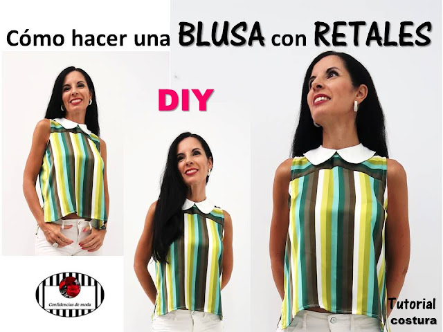 Cómo hacer una BLUSA CON RETALES. Tutorial DIY MOLDES Y COSTURA