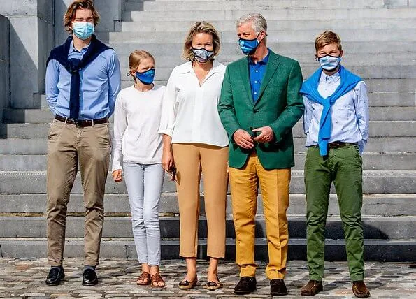 Queen Mathilde, Prince Gabriel, Prince Emmanuel and Princess Eléonore also visited the House of European History. Crown Princess Elisabeth