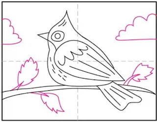 Menggambar Burung untuk Anak-anak Mudah Banget