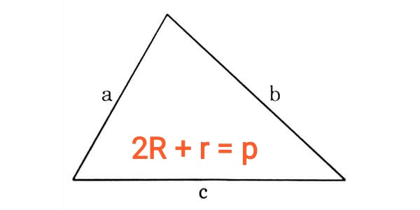 Tam giác ABC có tính chất gì nếu 2R + r = p?
