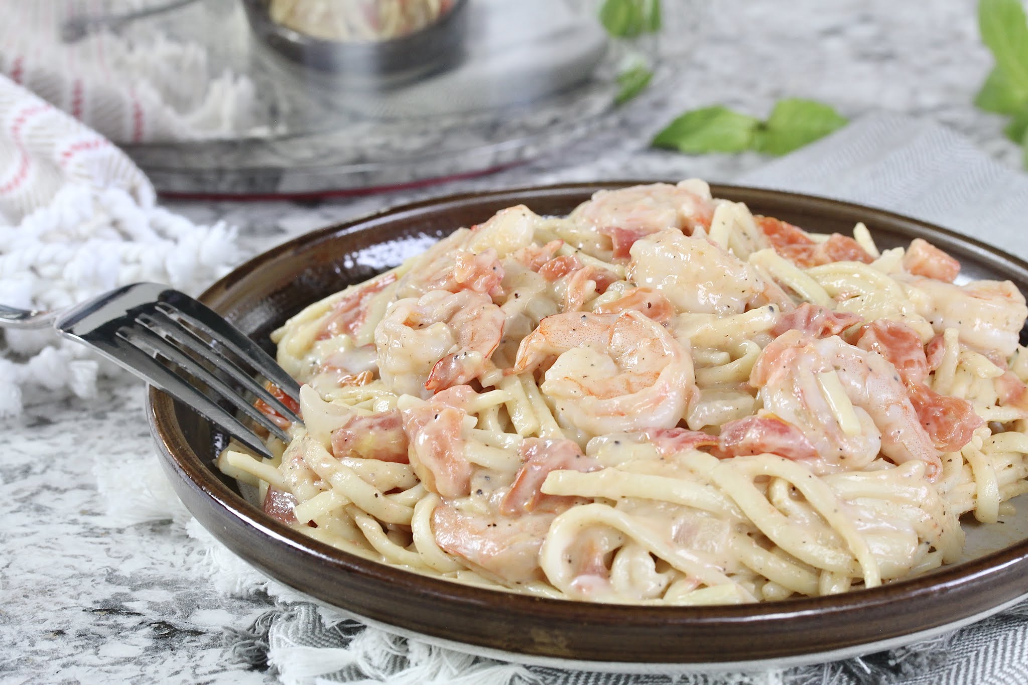 EASY JERK LINGUINE ALFREDO WITH SHRIMP In Good Flavor Great Recipes