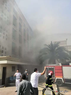  صور حريق مستشفي اكاديمية الشرطة صور الحريق 