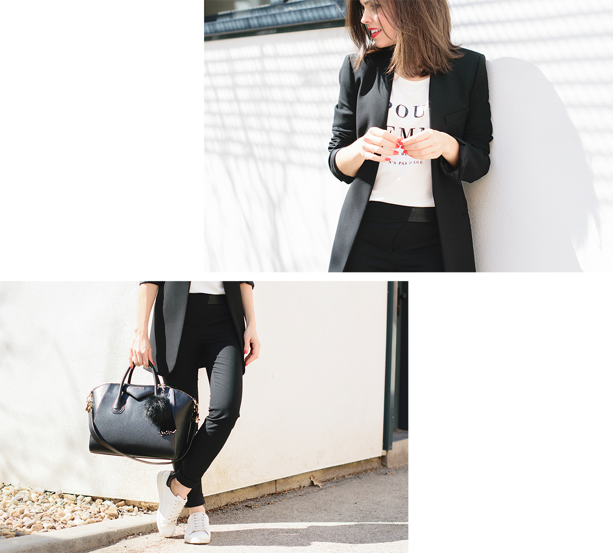 Look working con sneakers de Ponte unos tacones