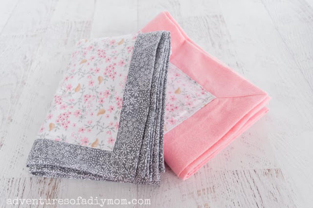 two folded baby blankets
