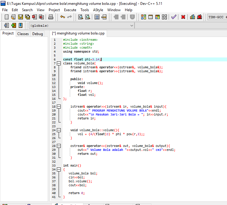 Oko Carono Algoritma Menghitung Volume Bola