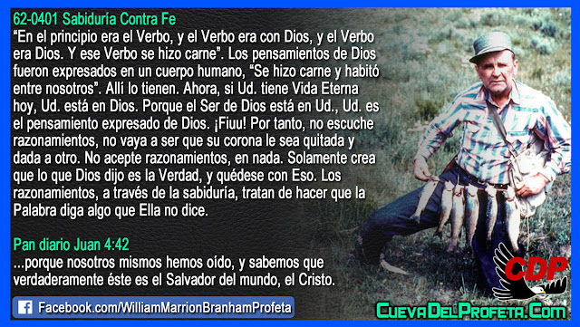 Usted es el pensamiento expresado de Dios - Citas William Branham Mensajes