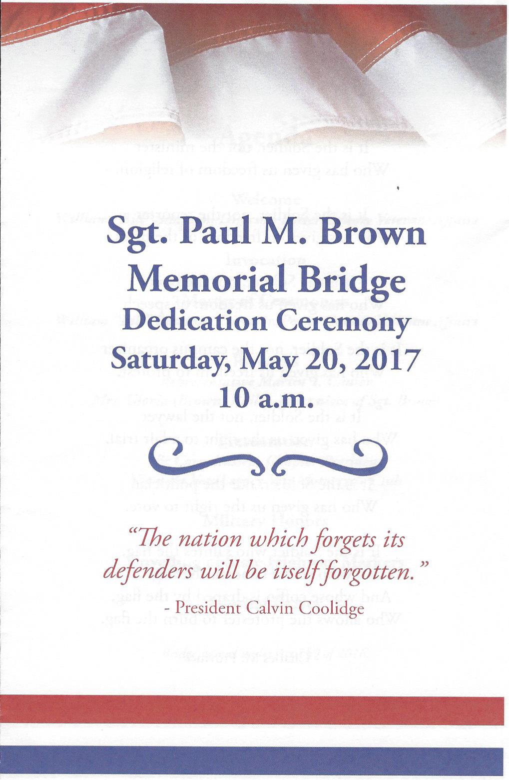 Army Pa Program >> Awesome Austin: SGT. Paul M. Brown Memorial Bridge ... Army Pa Program >> Awesome Austin: SGT. Paul M. Brown Memorial Bridge ...