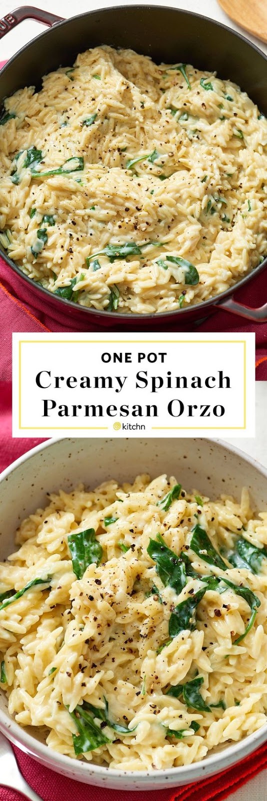 Creamy Spinach Parmesan Orzo - dessert recipes diabetics