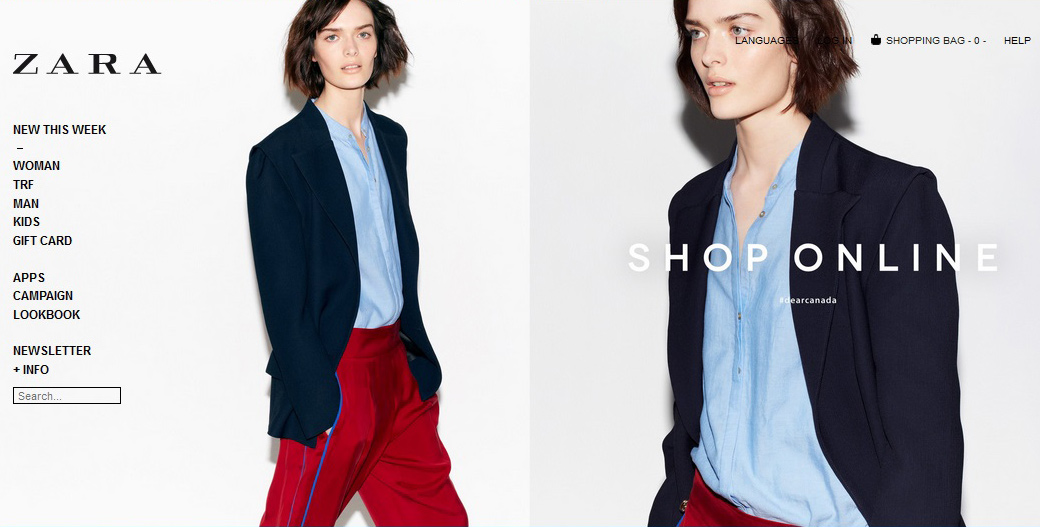 y Marketing Zara abre tienda online en Canadá e incorpora el