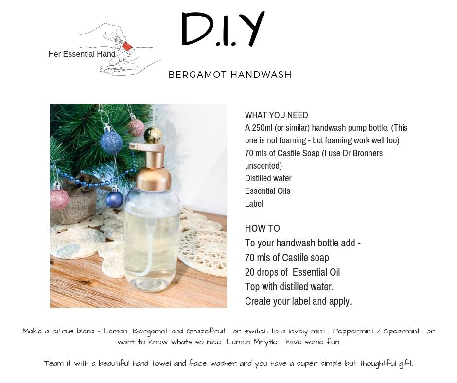 DIY handwash with essential oils